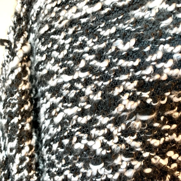 BLACK RAINN Cozy Tweed-Like Fuzzy Oversized Open Cardigan Coat—SZ. Medium - Picture 7 of 15